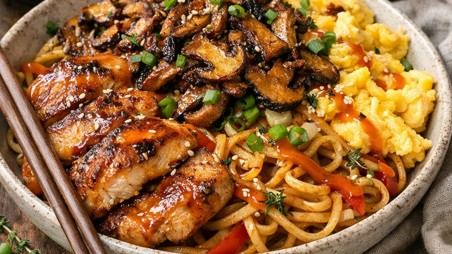 Burger Sauce Noodles Stir Fry Combo