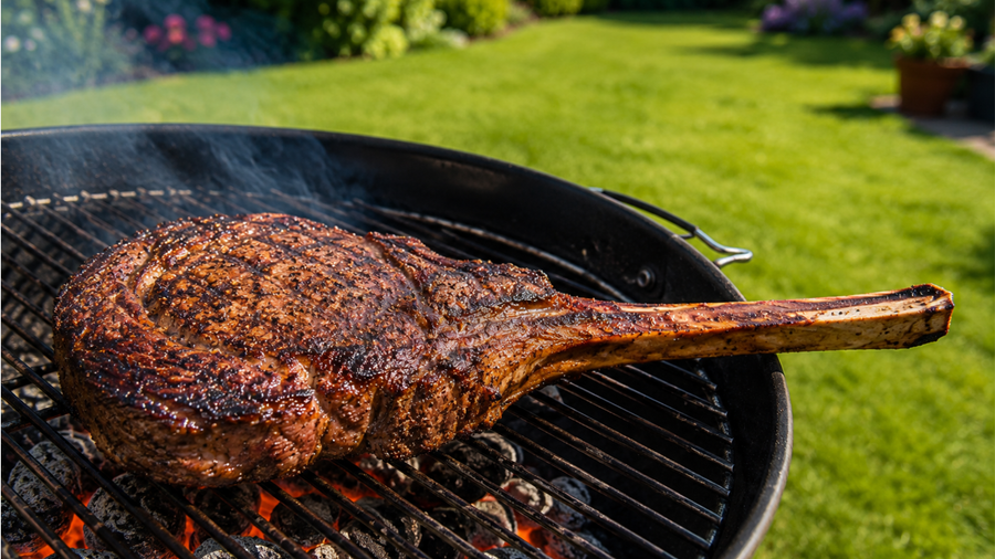 Peri Mayo Crusted BBQ Tomahawk Steak