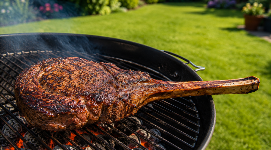 Peri Mayo Crusted BBQ Tomahawk Steak