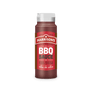 Bottle of Harrison's BBQ sauce 500ml with smoky, smooth flavor, vegan and gluten-free.