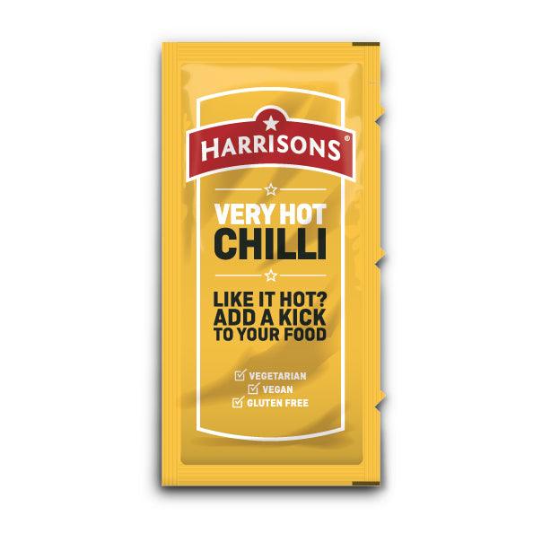 Very Hot Chilli Sauce Sachet (Case of 200) - Harrisons Sauces