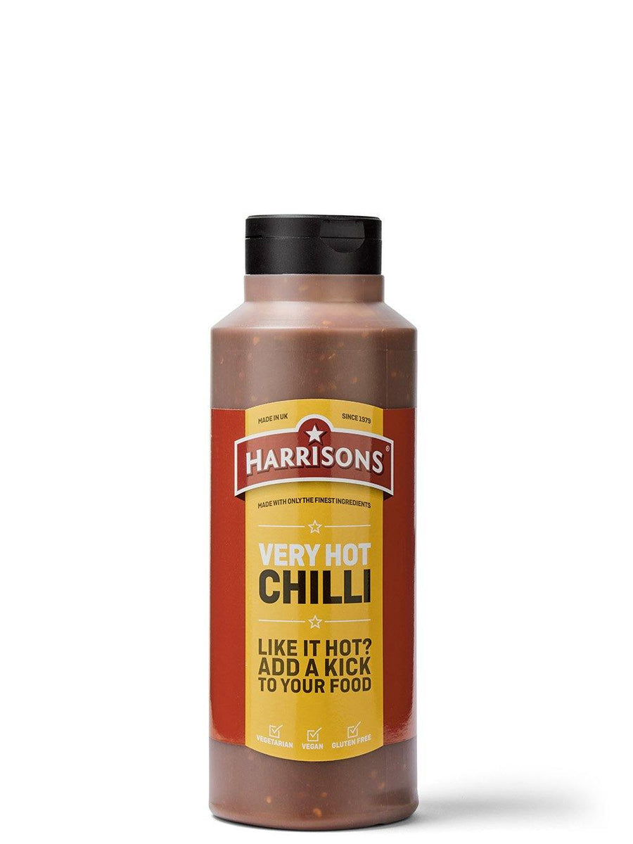 Very Hot Chilli Sauce 1 Litre Bottle (Case of 6) - Harrisons Sauces